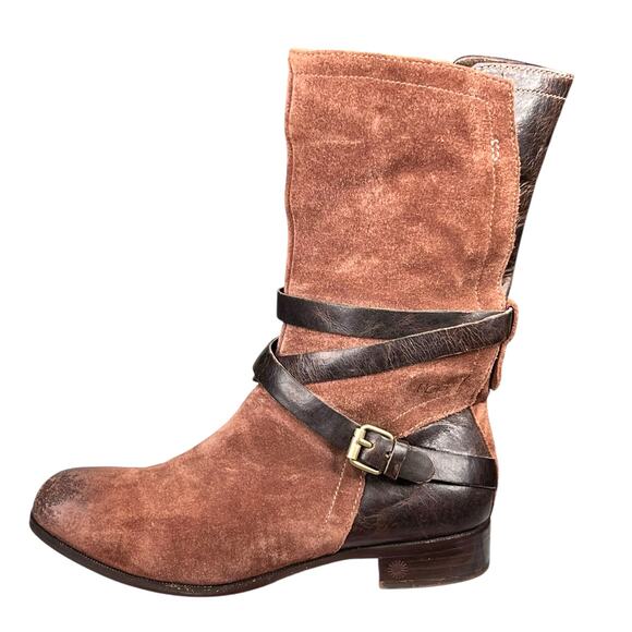 Ugg Women’s Deanna Brown Suede Strap Riding Boot Size US 6 - Picture 3 of 10